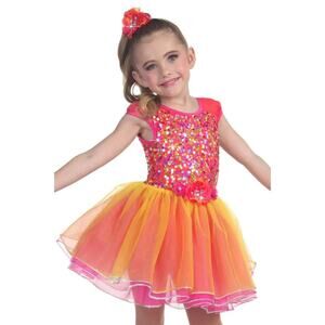 Pre-Owned Costume Layla's L2601 Medium Child Hot Pink Jazz Tap Musical